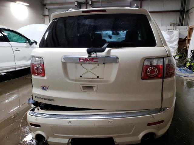 1GKKRTED5BJ375377 - 2011 GMC ACADIA DENALI WHITE photo 6