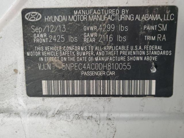 5NPEC4AC0DH810055 - 2013 HYUNDAI SONATA SE SILVER photo 12