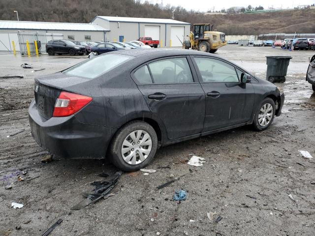 19XFB2F55CE368950 - 2012 HONDA CIVIC LX BLACK photo 3