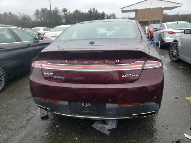 3LN6L5F96HR627538 - 2017 LINCOLN MKZ RESERVE MAROON photo 6