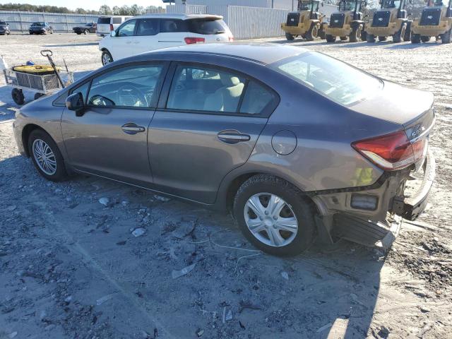 19XFB2F5XEE047358 - 2014 HONDA CIVIC LX GRAY photo 2