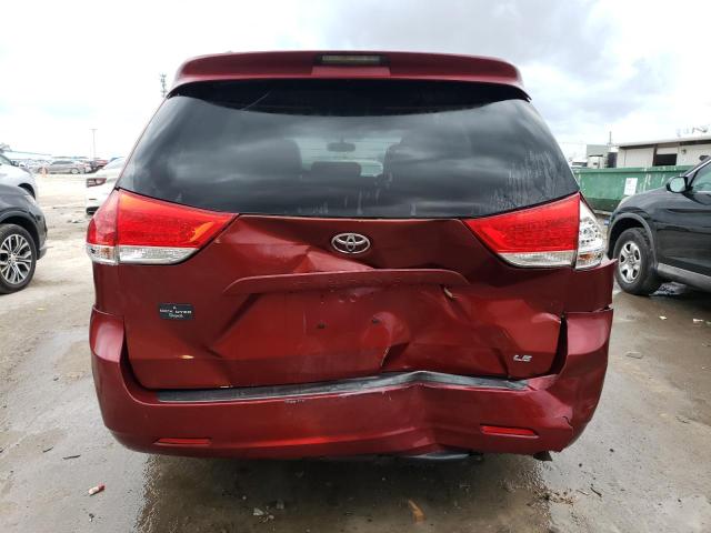 5TDKK3DC5DS309443 - 2013 TOYOTA SIENNA LE BURGUNDY photo 6