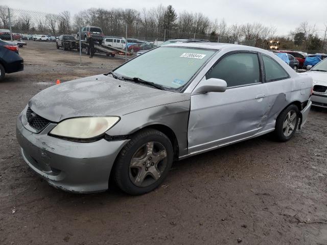 1HGEM22945L015738 - 2005 HONDA CIVIC EX SILVER photo 1