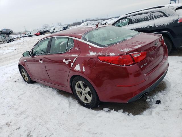 5XXGM4A76FG356885 - 2015 KIA OPTIMA LX BURGUNDY photo 2