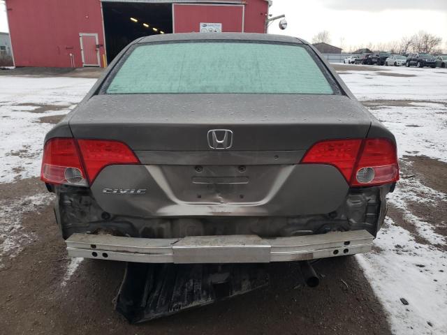 1HGFA164X6L809070 - 2006 HONDA CIVIC LX GRAY photo 6