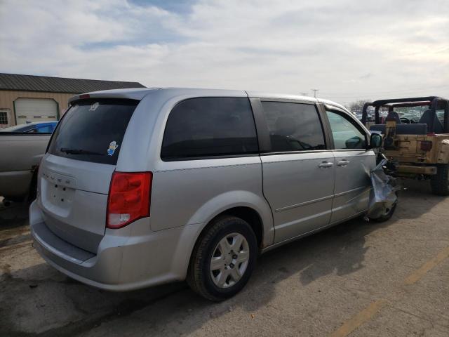 2C4RDGBG3CR381304 - 2012 DODGE CARAVAN SE SILVER photo 3