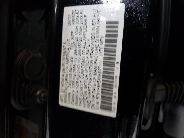 5FNYF8H5XNB027117 - 2022 HONDA PASSPORT EXL 黑色 照片 13