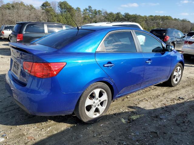 KNAFU4A21A5274265 - 2010 KIA FORTE EX BLUE photo 3