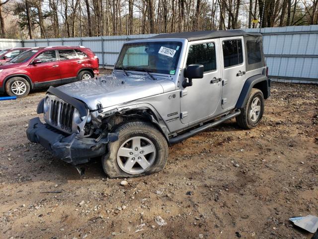 1C4BJWDGXJL874355 - 2018 JEEP WRANGLER U SPORT ვერცხლისფერი ფოტო 1