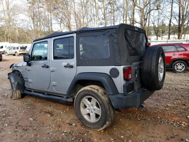 1C4BJWDGXJL874355 - 2018 JEEP WRANGLER U SPORT ვერცხლისფერი ფოტო 2
