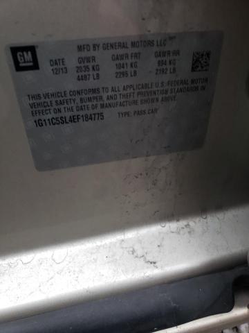 1G11C5SL4EF184775 - 2014 CHEVROLET MALIBU 1LT BEIGE photo 12