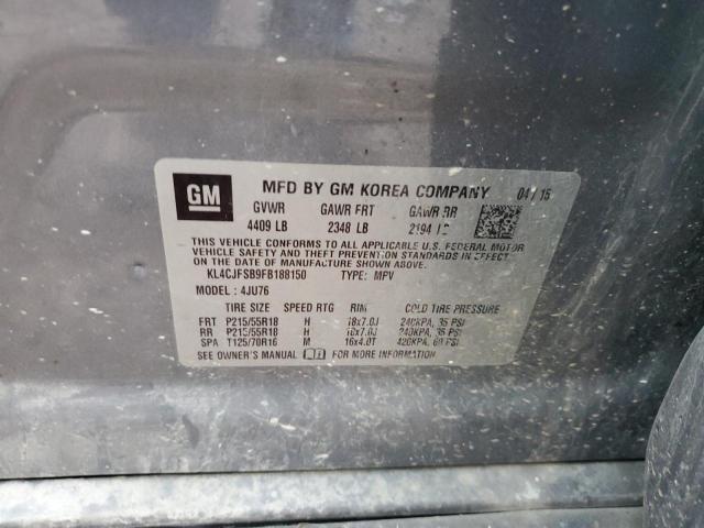 KL4CJFSB9FB188150 - 2015 BUICK ENCORE CONVENIENCE 灰色 照片 14