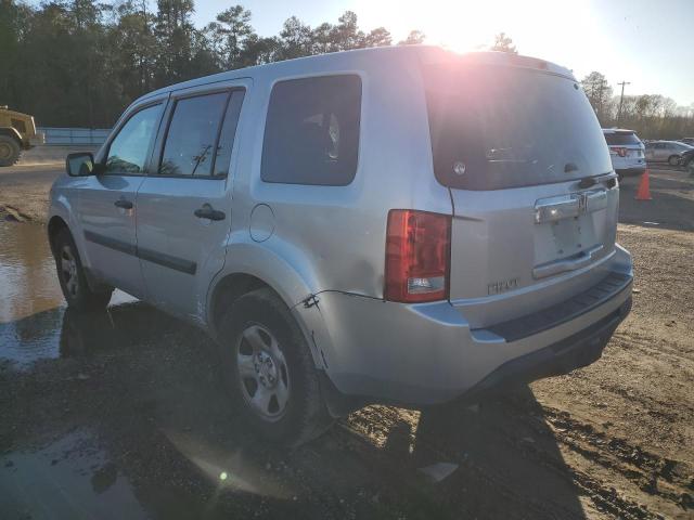 5FNYF3H21DB044878 - 2013 HONDA PILOT LX SILVER photo 2