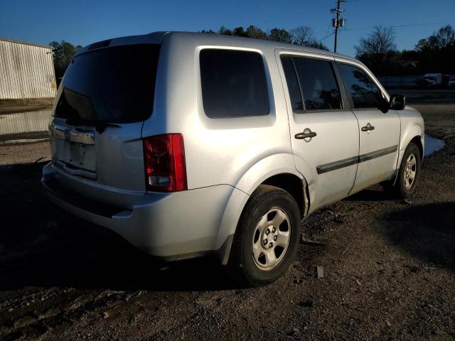 5FNYF3H21DB044878 - 2013 HONDA PILOT LX SILVER photo 3