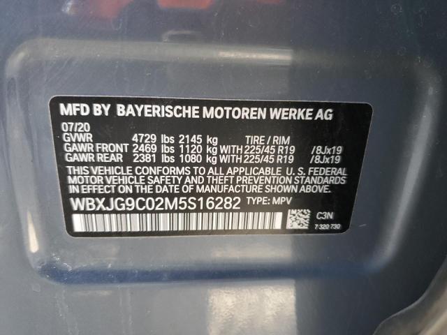 WBXJG9C02M5S16282 - 2021 BMW X1 XDRIVE28I GRAY photo 13