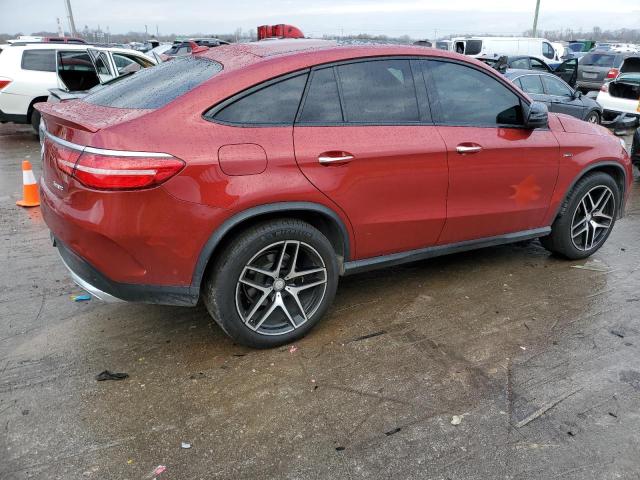 4JGED6EB9GA007987 - 2016 MERCEDES-BENZ GLE COUPE 450 4MATIC RED photo 3