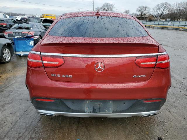 4JGED6EB9GA007987 - 2016 MERCEDES-BENZ GLE COUPE 450 4MATIC RED photo 6