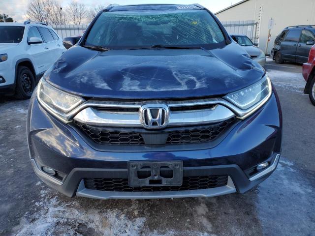 2HKRW2H97JH136585 - 2018 HONDA CR-V TOURING BLUE photo 5