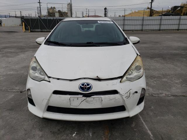 JTDKDTB36C1013484 - 2012 TOYOTA PRIUS C WHITE photo 5