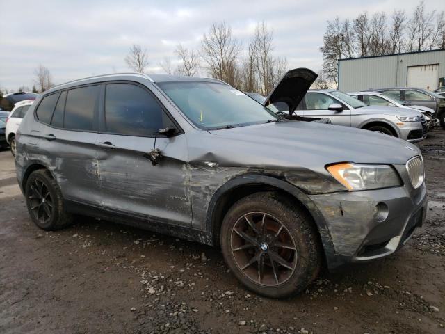 5UXWX7C53DL977920 - 2013 BMW X3 XDRIVE35I GRAY photo 4