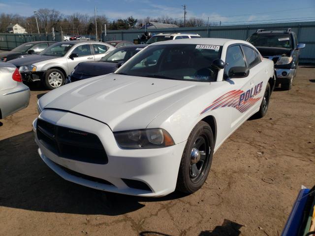 2C3CDXAT3DH570793 - 2013 DODGE CHARGER POLICE WHITE photo 2