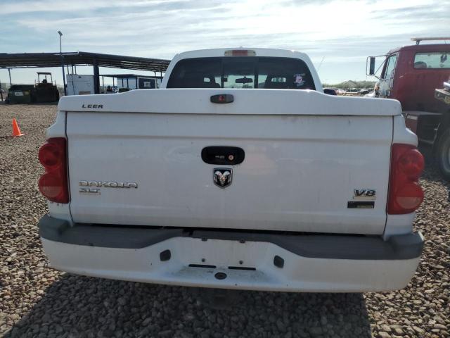 1D7HW48P97S163857 - 2007 DODGE DAKOTA QUAD SLT WHITE photo 6