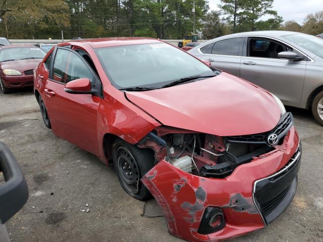 2T1BURHE9FC442551 - 2015 TOYOTA COROLLA L RED photo 4