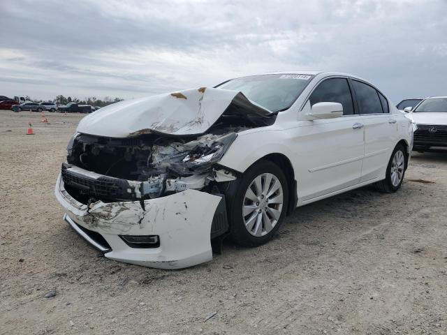 1HGCR3F8XDA022767 - 2013 HONDA ACCORD EXL WHITE photo 1