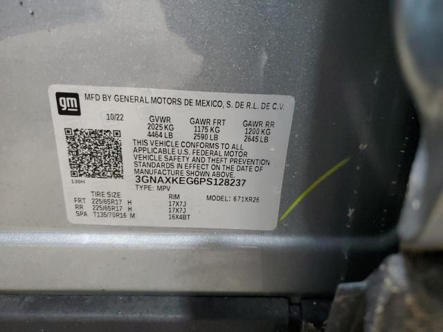 3GNAXKEG6PS128237 - 2023 CHEVROLET EQUINOX LT GRAY photo 13