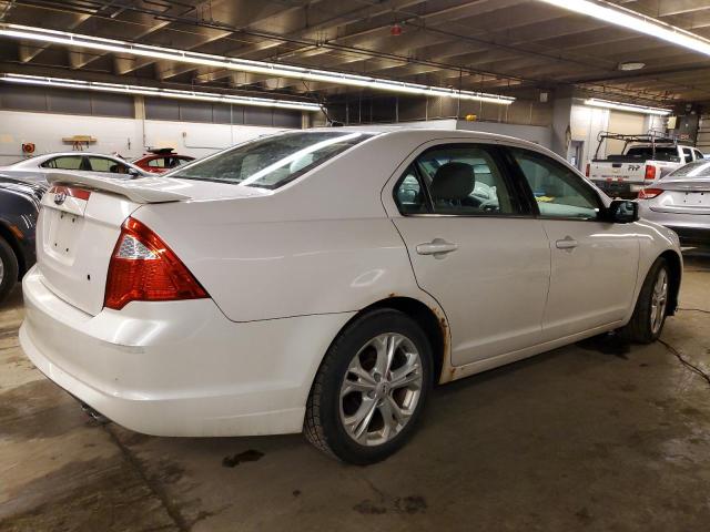 3FAHP0HA6CR390995 - 2012 FORD FUSION SE WHITE photo 3