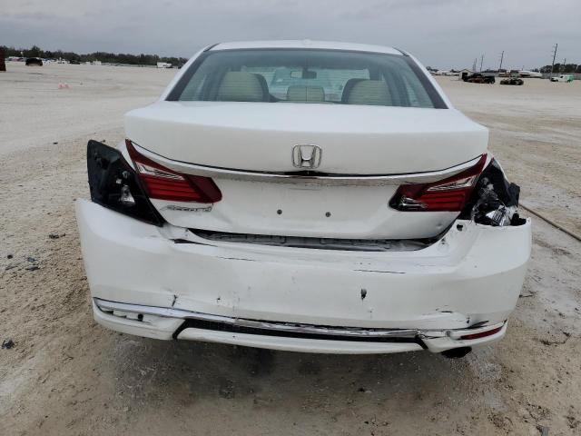 1HGCR2F7XGA087107 - 2016 HONDA ACCORD EX WHITE photo 6