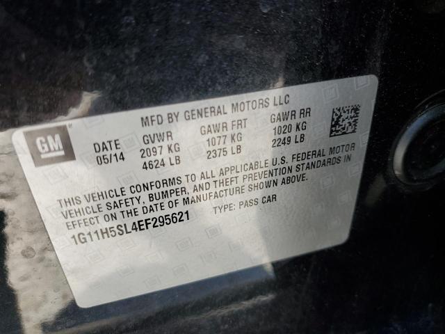 1G11H5SL4EF295621 - 2014 CHEVROLET MALIBU LTZ შავი ფოტო 12