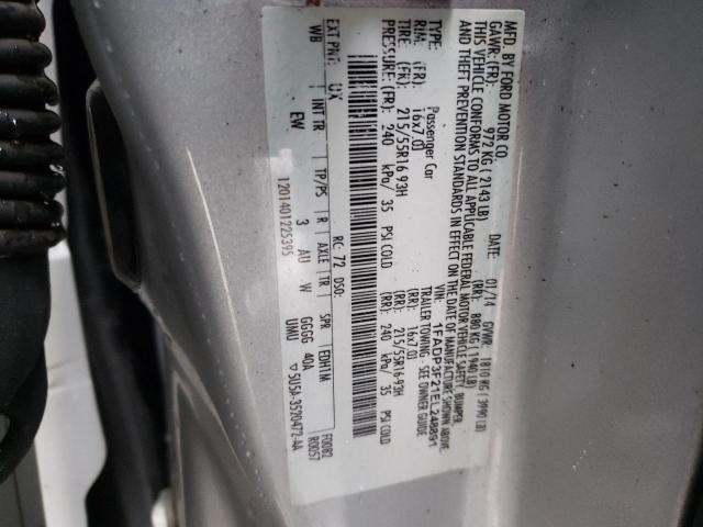 1FADP3F21EL248891 - 2014 FORD FOCUS SE SILVER photo 12