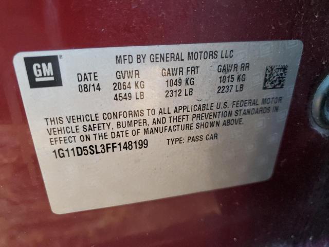 1G11D5SL3FF148199 - 2015 CHEVROLET MALIBU 2LT RED photo 13