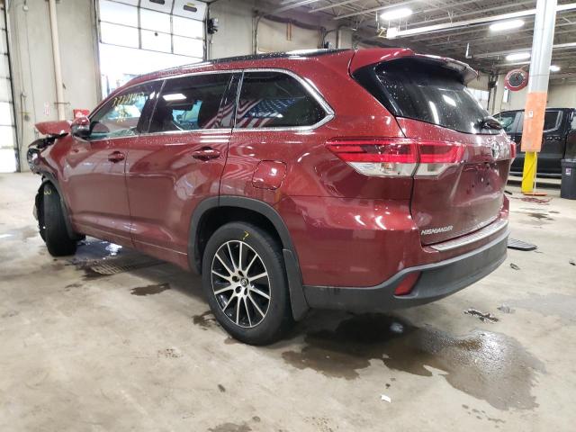 5TDJZRFH3HS376597 - 2017 TOYOTA HIGHLANDER SE RED photo 2