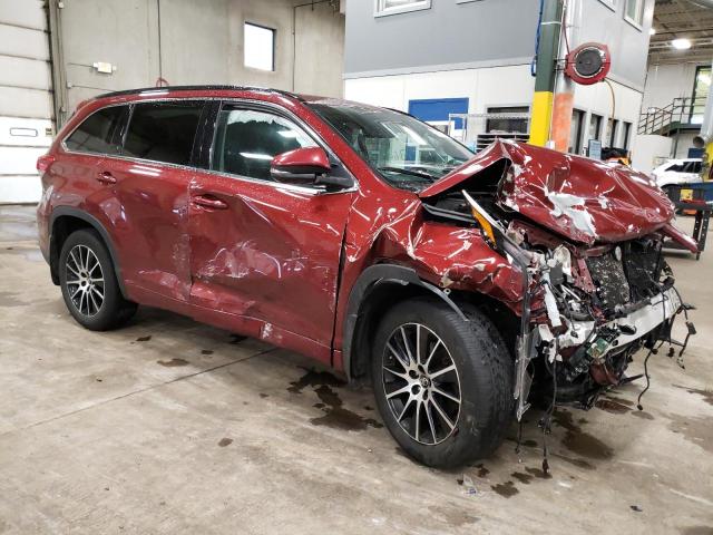 5TDJZRFH3HS376597 - 2017 TOYOTA HIGHLANDER SE RED photo 4