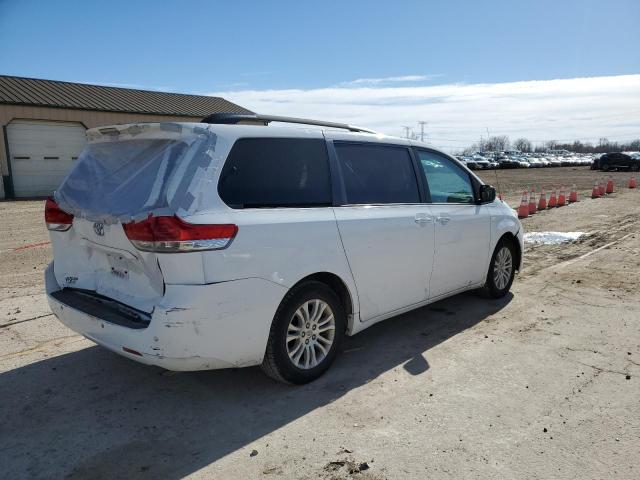 5TDYK3DC6ES443647 - 2014 TOYOTA SIENNA XLE WHITE photo 3