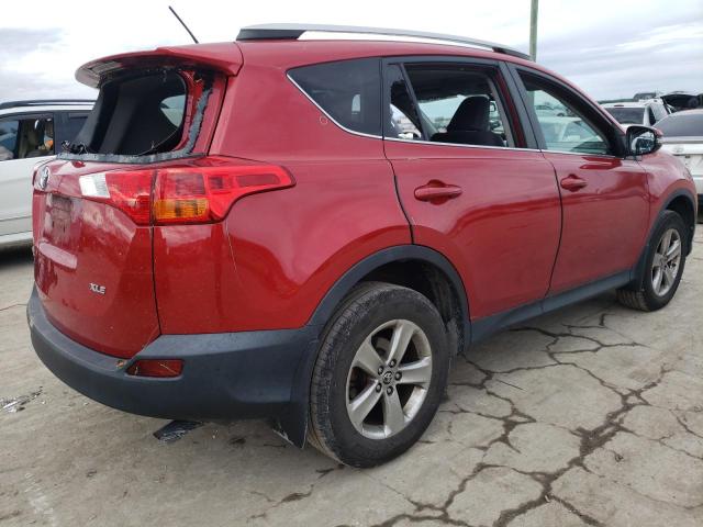 2T3WFREV6FW191946 - 2015 TOYOTA RAV4 XLE RED photo 3