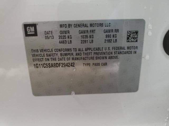 1G11C5SA8DF294242 - 2013 CHEVROLET MALIBU 1LT 白色 照片 13