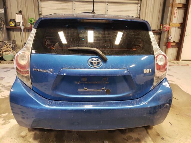 JTDKDTB33D1550864 - 2013 TOYOTA PRIUS C BLUE photo 6