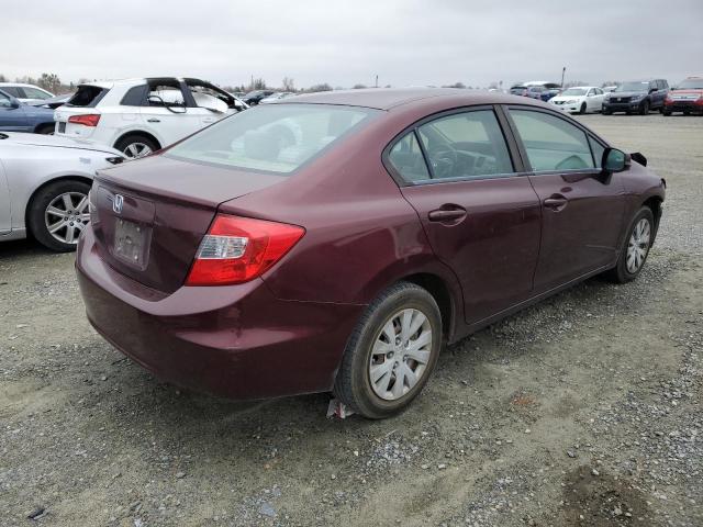 JHMFB2F5XCS005507 - 2012 HONDA CIVIC LX BURGUNDY photo 3