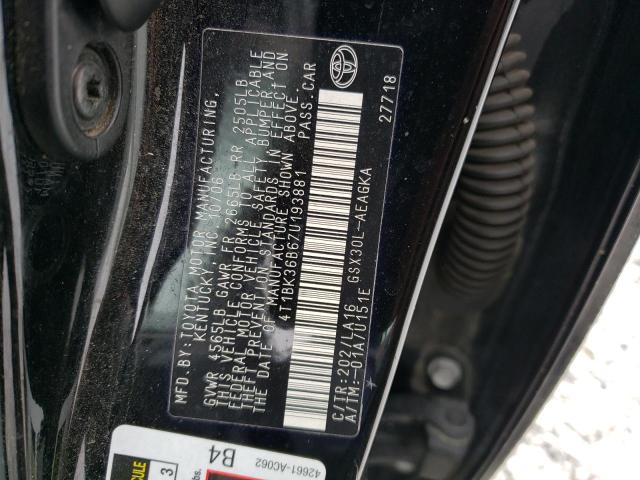 4T1BK36B67U193881 - 2007 TOYOTA AVALON XL BLACK photo 13