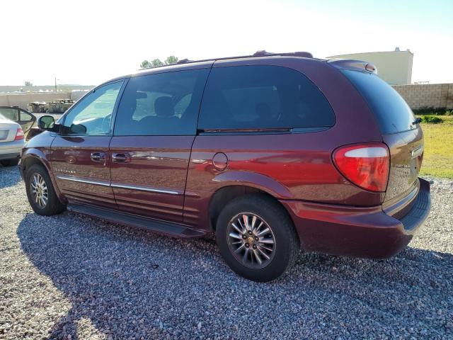 2C8GP64L91R196222 - 2001 CHRYSLER TOWN & COU LIMITED BURGUNDY photo 2