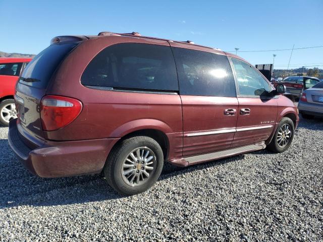 2C8GP64L91R196222 - 2001 CHRYSLER TOWN & COU LIMITED BURGUNDY photo 3