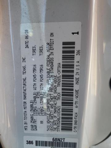 5TFRX5GN8LX183421 - 2020 TOYOTA TACOMA ACCESS CAB თეთრი ფოტო 12