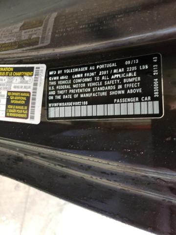 WVWFW8AH0EV002188 - 2014 VOLKSWAGEN EOS LUX 棕色 照片 12