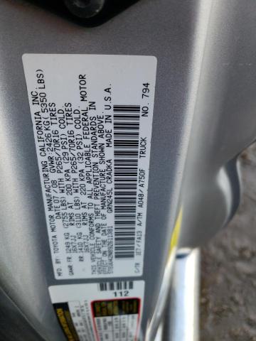 5TEUU42N89Z611381 - 2009 TOYOTA TACOMA ACCESS CAB Күміс фото 12