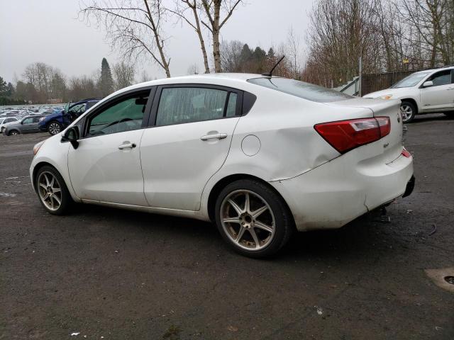 KNADM4A37E6401410 - 2014 KIA RIO LX WHITE photo 2