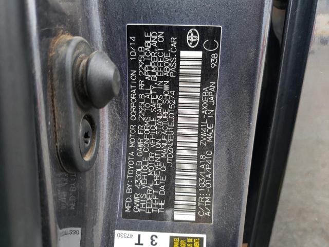 JTDZN3EU1EJ015274 - 2014 TOYOTA PRIUS V GRAY photo 13