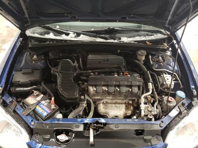 1HGES267X3L017277 - 2003 HONDA CIVIC EX BLUE photo 11